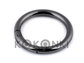 Karabińczyk okrągły / ciemny nikiel / średnica 32 mm / 1 szt.