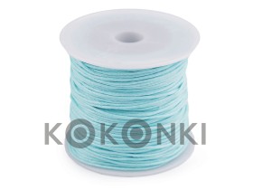 Sznurek bawełniany woskowany 1mm / anielski niebieski