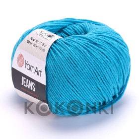 Włóczka YarnArt Jeans 55 / turkus