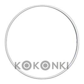Obręcz do makramy / metal / biel / 25 cm / koło