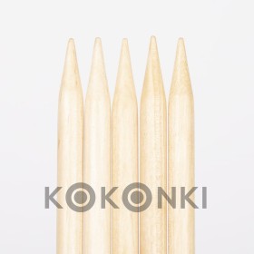 Druty do skarpet Drops Basic Birch 20 cm - drewniane