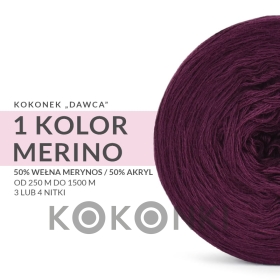 KOKONEK Mono Merino - jeden wybrany kolor "dawca"