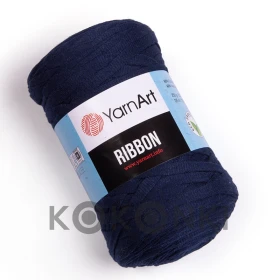 Sznurek / włóczka tasiemkowa YarnArt Ribbon 784 / granat