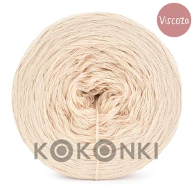 Włóczka KOKONKI Viscoza - ciepły beż / 3 nitki / 1200 m / 225g - GOTOWY