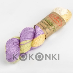 Włóczka Stenli Bamboo 191 / żółty/fiolet/krem/jasna zieleń