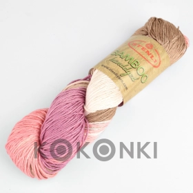 Włóczka Stenli Bamboo 189 / róż/fiolet/beż