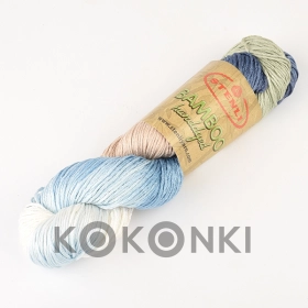 Włóczka Stenli Bamboo 173 / niebieski/błękit/khaki/brąz