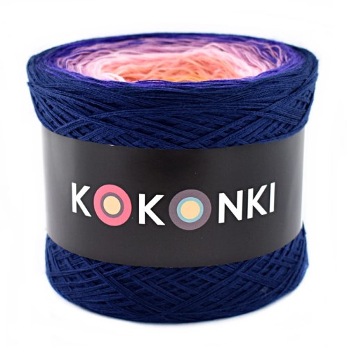 KOKONEK A115 Granat/ultrafiolet/wrzos/jasny róż/brzoskwinia/kurkuma