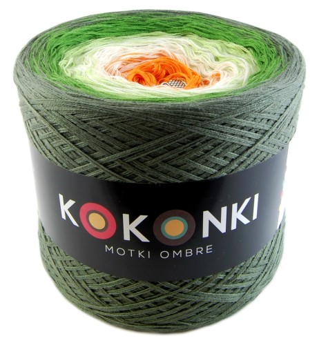 KOKONKI Motek Khaki/paproć/jasna zieleń/krem/pomarańcz