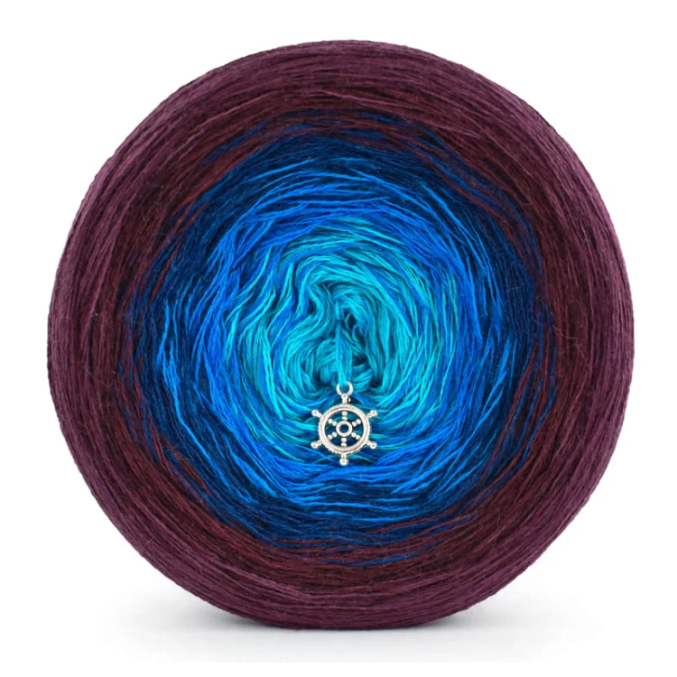 KOKONEK Merino 726 In the end - Burak/wino melanż/granat/chaber/turkus