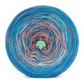 KOKONEK Rare Merino R123 - Turkus II/turkus/lodowy błękit/zgaszona morela/malwa + tęcza rafa koralowa