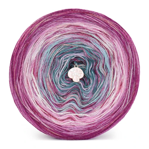KOKONEK Rare Merino R127 - Jeżyna/chłodny róż/krem/patyna/morski + tęcza słodka