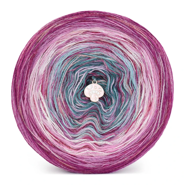 KOKONEK Rare Merino R127 - Jeżyna/chłodny róż/krem/patyna/morski + tęcza słodka