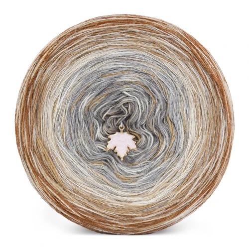 KOKONEK Rare Merino R129 - Toffi/ciemny beż/lniany/szary melanż/średni szary + tęcza pustynia