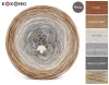 KOKONEK Rare Merino R129 - Toffi/ciemny beż/lniany/szary melanż/średni szary + tęcza pustynia