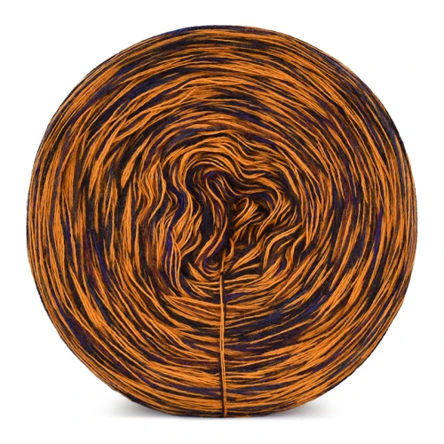 KOKONEK Rare Merino R122 - Pomarańcz + tęcza burza