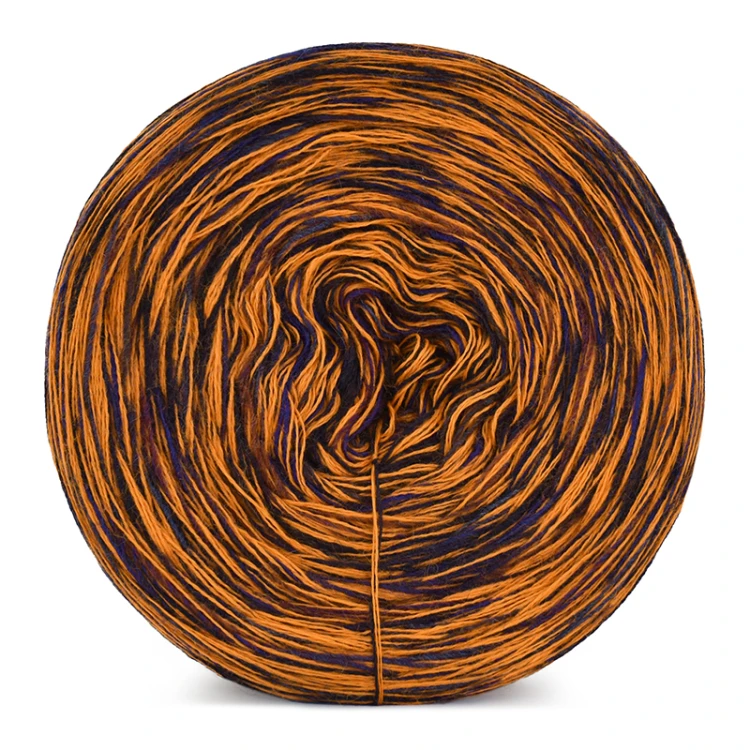 KOKONEK Rare Merino R122 - Pomarańcz + tęcza burza