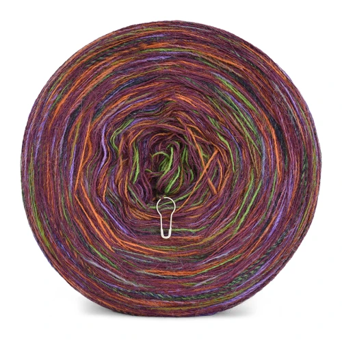 KOKONEK Rare Merino R126 - Burak + tęcza halloween