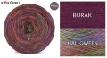 KOKONEK Rare Merino R126 - Burak + tęcza halloween