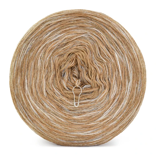 KOKONEK Rare Merino R130 - Karmel melanż + tęcza pustynia