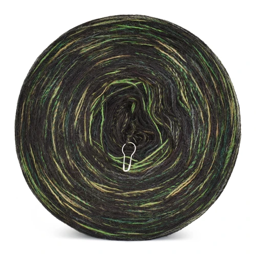 KOKONEK Rare Merino R132 - Czekolada + tęcza puszcza