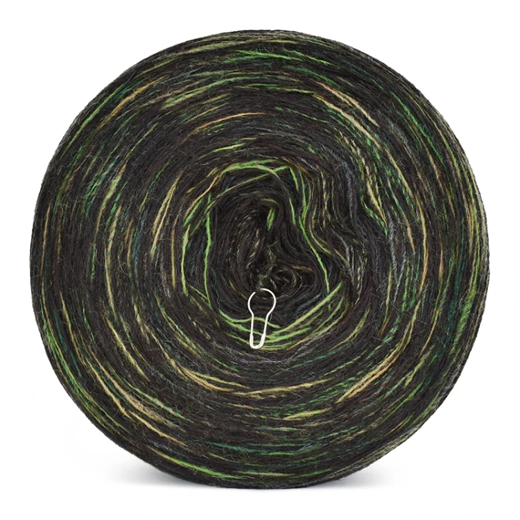 KOKONEK Rare Merino R132 - Czekolada + tęcza puszcza