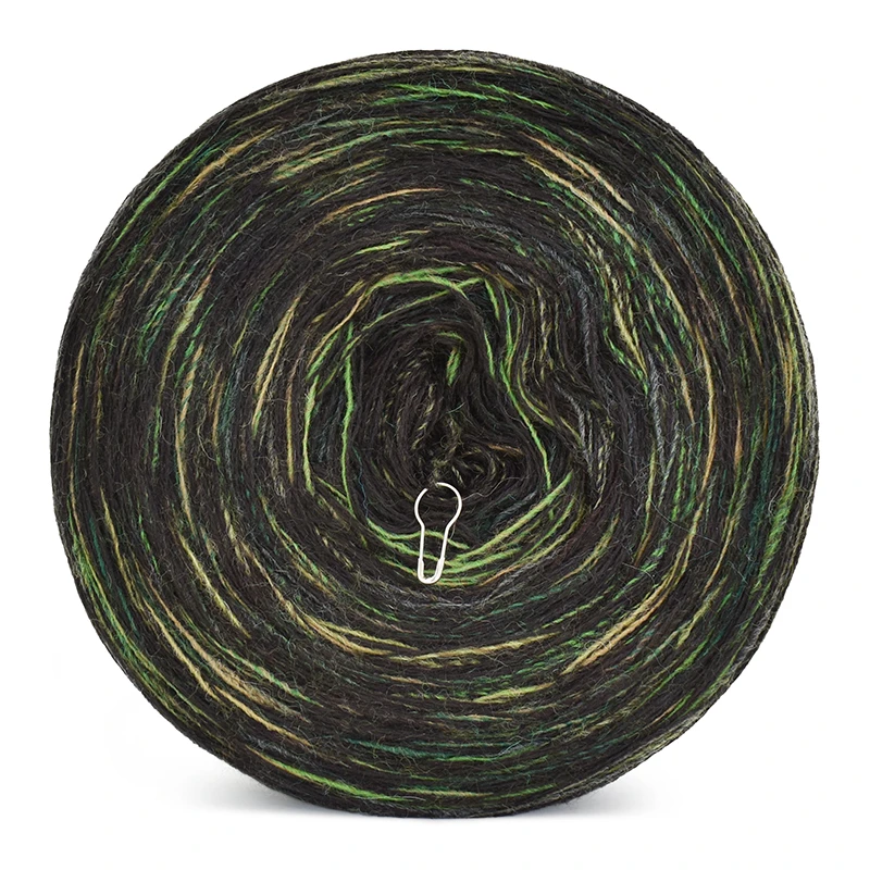 KOKONEK Rare Merino R132 - Czekolada + tęcza puszcza