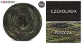 KOKONEK Rare Merino R132 - Czekolada + tęcza puszcza