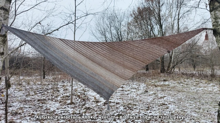 Autorka: Powłóczone AnGka, wzór: The Bronwyn Shawl od Toni Lipsey