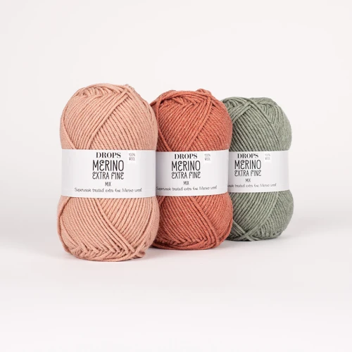 Włóczka Drops Merino Extra Fine 46 / pustynna róża / mix
