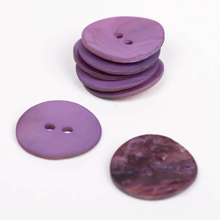 Guzik Drops okrągły fiolet muszla / 20 mm / 609