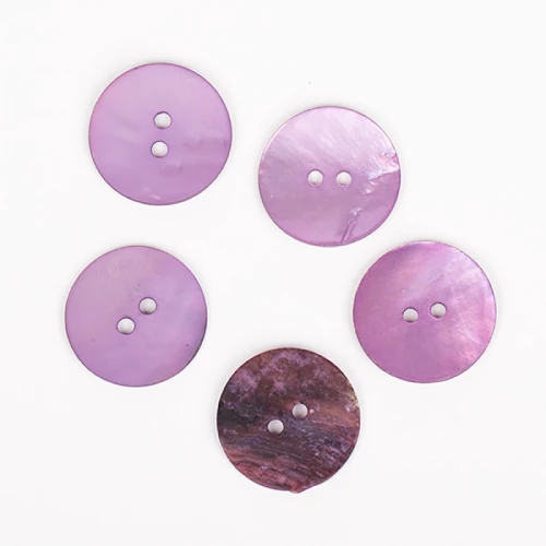 Guzik Drops okrągły fiolet muszla / 20 mm / 609