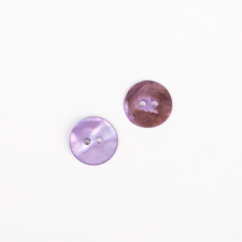 Guzik Drops okrągły fiolet muszla / 15 mm / 619