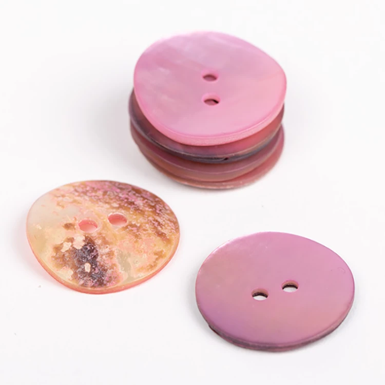 Guzik Drops okrągły róż muszla / 20 mm / 608