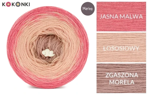 KOKONEK Merino 785 Peach Fuzz 1 - Jasna malwa/łososiowy/zgaszona morela