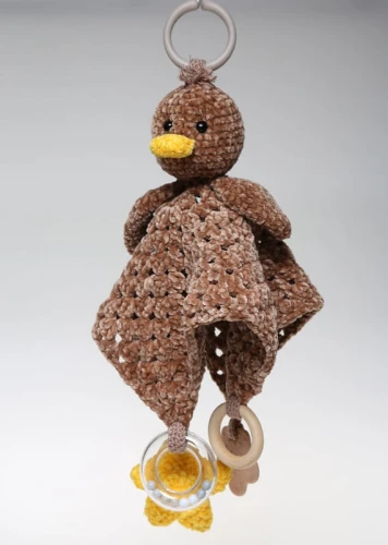 Grzechotka do maskotek Go handmade / średnica 63 mm / szara / 1 szt.