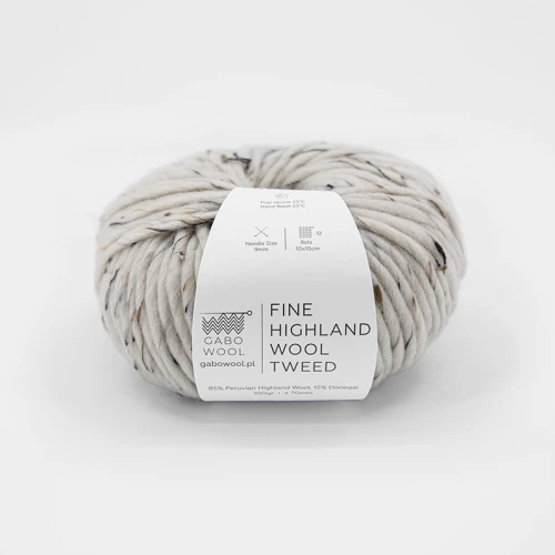 Włóczka Gabo Wool Fine Highland Wool Tweed T100 / naturalny