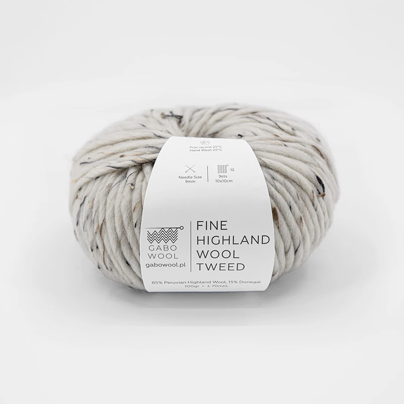 Włóczka Gabo Wool Fine Highland Wool Tweed T100 / naturalny