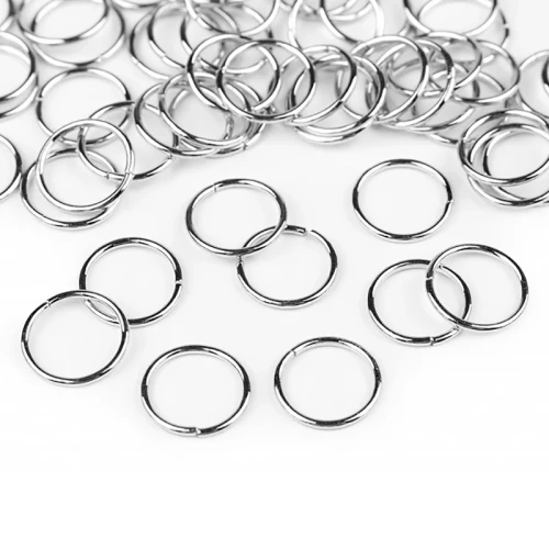 Ogniwko / kółko metalowe / platyna / 12 mm / ~50 szt. / 20 g / 840850
