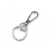 Karabińczyk metalowy z kółkiem / 15 x 38 mm / nikiel / 1 szt.