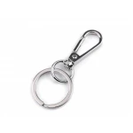 Karabińczyk metalowy z kółkiem / 15 x 38 mm / nikiel / 1 szt / 900325