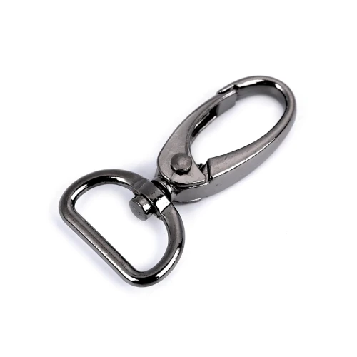 Karabińczyk metalowy 20 mm / 25 x 49 mm / czarny nikiel / 2 szt / 800907