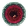 KOKONEK Merino 791 Christmas market - Ciemna mięta/ciemna zieleń/rubin/bordo/wino