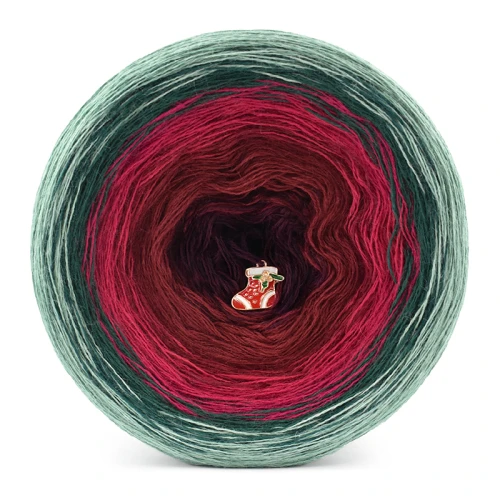KOKONEK Merino 791 Christmas market - Ciemna mięta/ciemna zieleń/rubin/bordo/wino