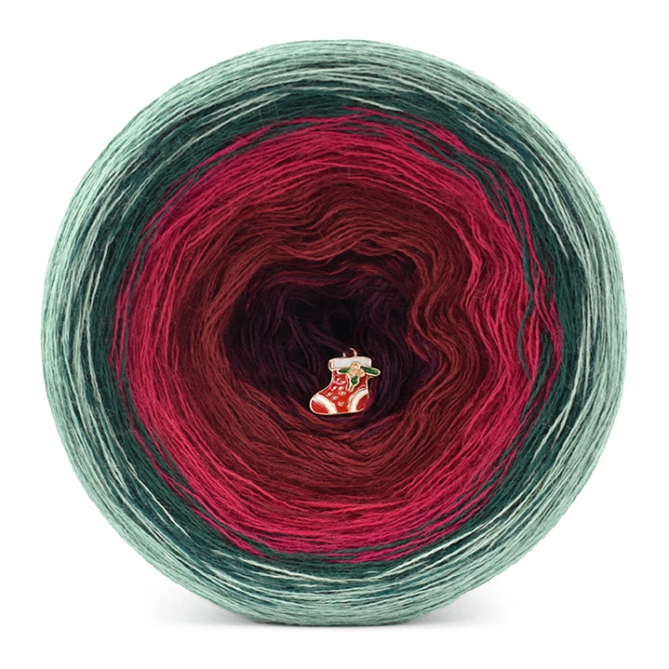 KOKONEK Merino 791 Christmas market - Ciemna mięta/ciemna zieleń/rubin/bordo/wino