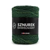 PREMIUM sznurek bawełniany by KOKONKI 5mm / rolka 100m / butelkowa zieleń + złoty LUREX (wiązany)