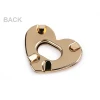 Zapięcie do torebki / serce / 32x26 mm / różowe złoto / 1 szt / 900546
