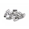 Końcówka do sznurka metalowa / Ø3,5 mm / 8 x 15 mm / nikiel / Ø3,5 mm / 4 szt.