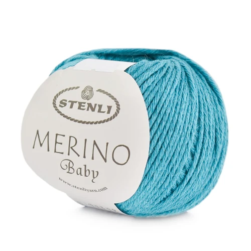 Włóczka Stenli Merino Baby 182 / cyjan