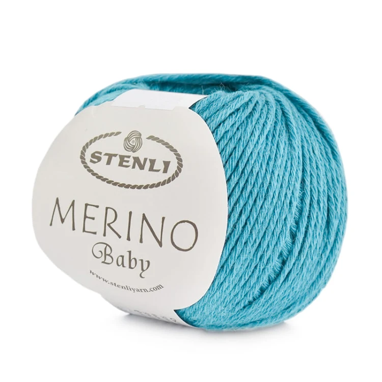 Włóczka Stenli Merino Baby 182 / cyjan